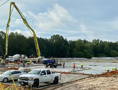 Concrete Pour for Bonaire Storage