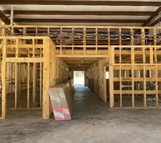 Wall Framing Guyton Fire Station